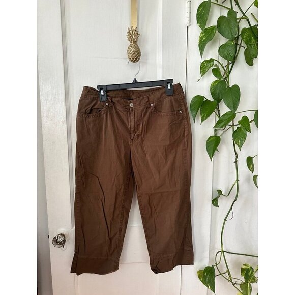 Chico’s women’s size 1.5 (10) brown Capri pants - Picture 1 of 8